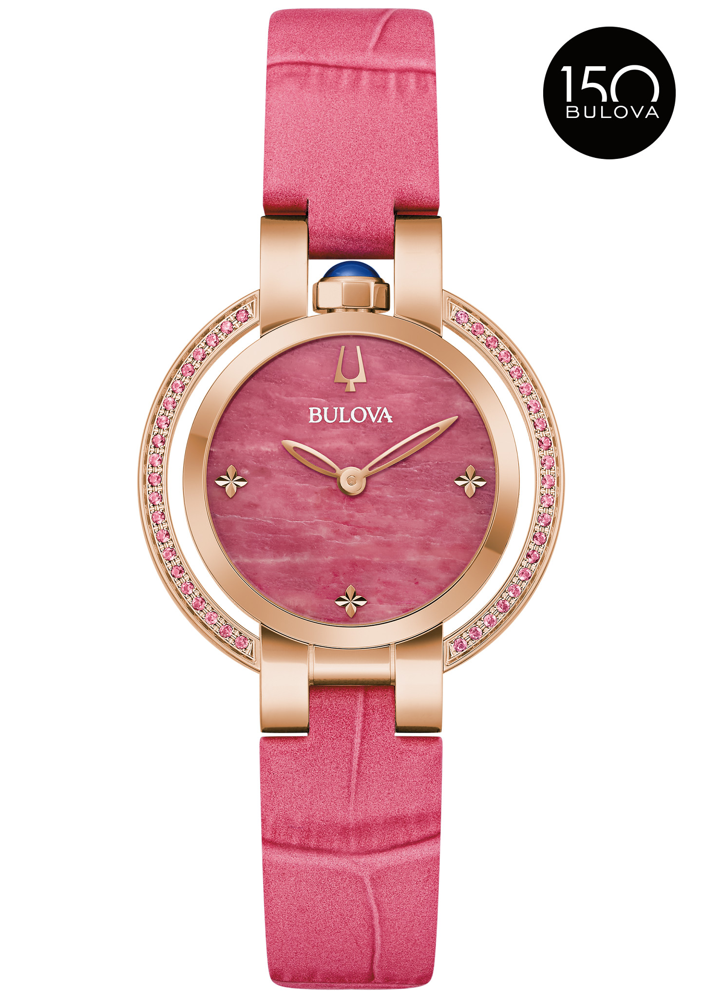 Pink Dial Leather Strap Rubaiyat Spring 97R103 | Bulova